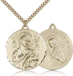 Gold Filled Our Lady of Perpetual Help Medal Pendant" itemprop="image