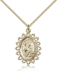 Gold Filled Our Lady of Perpetual Help Medal Pendant" itemprop="image