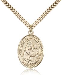 Gold Filled Our Lady of Prompt Succor Patron Saint Medal Pendant - Large" itemprop="image