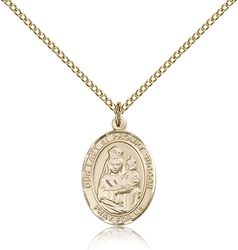 Gold Filled Our Lady of Prompt Succor Patron Saint Medal Pendant - Medium" itemprop="image