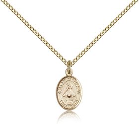 Gold Filled Our Lady of San Juan Patron Saint Medal Pendant - Small" itemprop="image