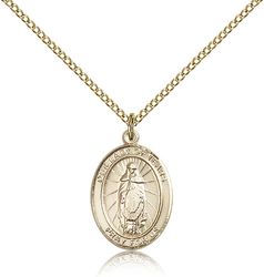 Gold Filled Our Lady of Tears Patron Saint Medal Pendant - Medium" itemprop="image