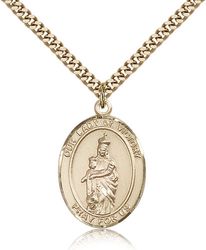 Gold Filled Our Lady of Victory Patron Saint Medal Pendant - Large" itemprop="image