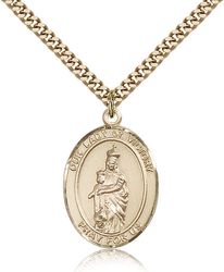 Gold Filled Our Lady of Victory Patron Saint Medal Pendant - Large" itemprop="image