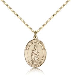 Gold Filled Our Lady of Victory Patron Saint Medal Pendant - Medium" itemprop="image