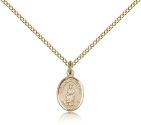 Gold Filled Our Lady of Victory Patron Saint Medal Pendant - Small" itemprop="image