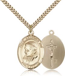 Gold Filled Pope Benedict XVI Patron Saint Medal Pendant - Large" itemprop="image