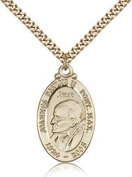 Gold Filled Pope John Paul II Medal Pendant" itemprop="image