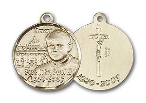 Gold Filled Pope John Paul II Medal Pendant" itemprop="image