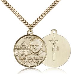 Gold Filled Pope John Paul II Medal Pendant" itemprop="image