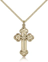 Gold Filled Russian Cross Medal Pendant" itemprop="image