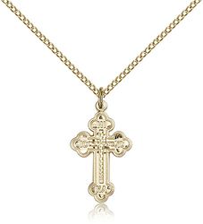 Gold Filled Russian Cross Medal Pendant" itemprop="image