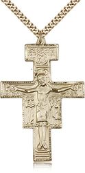 Gold Filled San Damiano Medal Pendant" itemprop="image