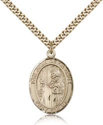 Gold Filled San Juan de La Cruz Patron Saint Medal Pendant - Large" itemprop="image