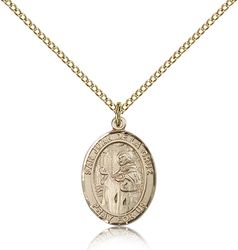 Gold Filled San Juan De La Cruz Patron Saint Medal Pendant - Medium" itemprop="image