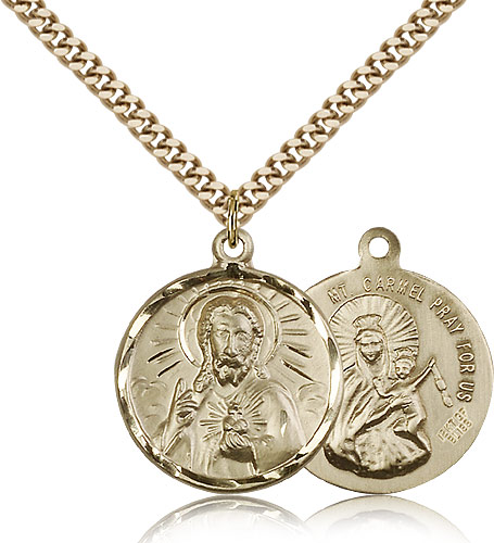 Gold Filled Scapular Medal Pendant | HolyFamilyOnline.com