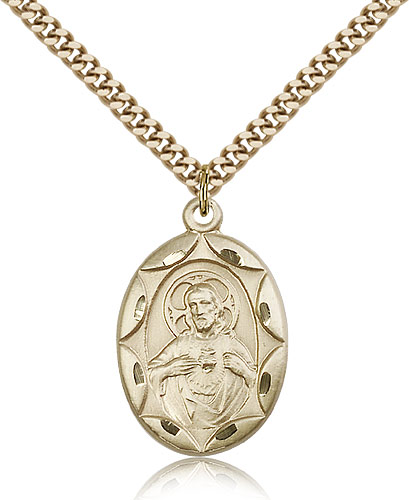 Gold Filled Scapular Medal Pendant | HolyFamilyOnline.com