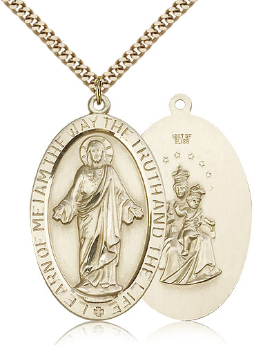 Gold Filled Scapular Medal Pendant | HolyFamilyOnline.com