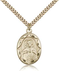 Gold Filled Scapular Medal Pendant" itemprop="image