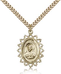 Gold Filled Scapular Medal Pendant" itemprop="image