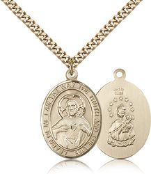 Gold Filled Scapular Patron Saint Medal Pendant - Large" itemprop="image