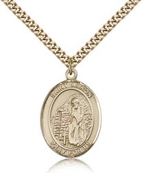 Gold Filled St. Aaron Patron Saint Medal Pendant - Large" itemprop="image