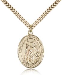 Gold Filled St. Adrian of Nicomedia Patron Saint Medal Pendant - Large" itemprop="image