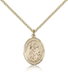 Gold Filled St. Adrian of Nicomedia Patron Saint Medal Pendant - Medium" itemprop="image