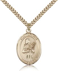 Gold Filled St. Agatha Patron Saint Medal Pendant - Large" itemprop="image