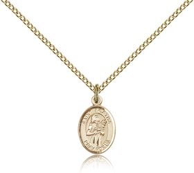 Gold Filled St. Agatha Patron Saint Medal Pendant - Small" itemprop="image