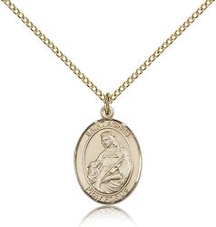 Gold Filled St. Agnes of Rome Patron Saint Medal Pendant - Medium" itemprop="image