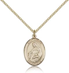 Gold Filled St. Agnes of Rome Patron Saint Medal Pendant - Medium" itemprop="image