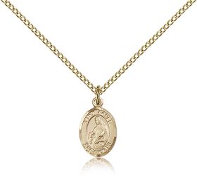 Gold Filled St. Agnes of Rome Patron Saint Medal Pendant - Small" itemprop="image