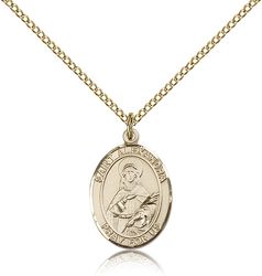 Gold Filled St. Alexandra Patron Saint Medal Pendant - Medium" itemprop="image