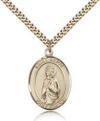 Gold Filled St. Alice Patron Saint Medal Pendant - Large" itemprop="image