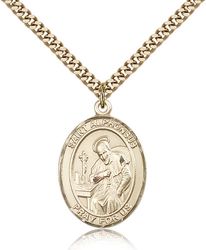 Gold Filled St. Alphonsus Patron Saint Medal Pendant - Large" itemprop="image