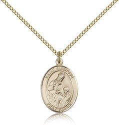 Gold Filled St. Ambrose Patron Saint Medal Pendant - Medium" itemprop="image