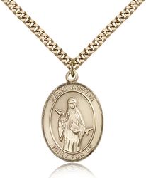 Gold Filled St. Amelia Patron Saint Medal Pendant - Large" itemprop="image