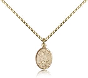 Gold Filled St. Amelia Patron Saint Medal Pendant - Small" itemprop="image