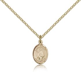 Gold Filled St. Amelia Patron Saint Medal Pendant - Small" itemprop="image