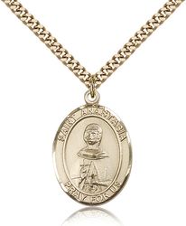 Gold Filled St. Anastasia Patron Saint Medal Pendant - Large" itemprop="image