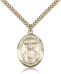 Gold Filled St. Andrew Kim Taegon Patron Saint Medal Pendant - Large" itemprop="image