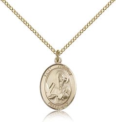 Gold Filled St. Andrew the Apostle Patron Saint Medal Pendant - Medium" itemprop="image