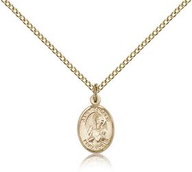 Gold Filled St. Andrew the Apostle Patron Saint Medal Pendant - Small" itemprop="image