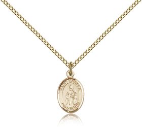 Gold Filled St. Angela Merici Patron Saint Medal Pendant - Small" itemprop="image