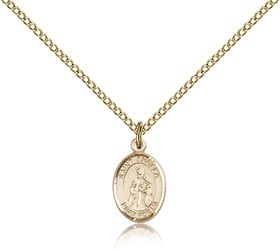 Gold Filled St. Angela Merici Patron Saint Medal Pendant - Small" itemprop="image