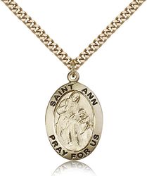 Gold Filled St. Ann Medal Pendant" itemprop="image