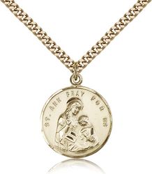 Gold Filled St. Ann Medal Pendant" itemprop="image