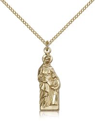 Gold Filled St. Ann Medal Pendant" itemprop="image