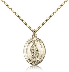 Gold Filled St. Anne Patron Saint Medal Pendant - Medium" itemprop="image